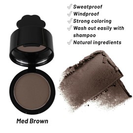 Luxecolors Root Touch Up Powder (Medium Brown) for Thinning Hair Concealer, Gray Coverage, Eyebrows Powder, Bald Spot Root Cover Up for Women