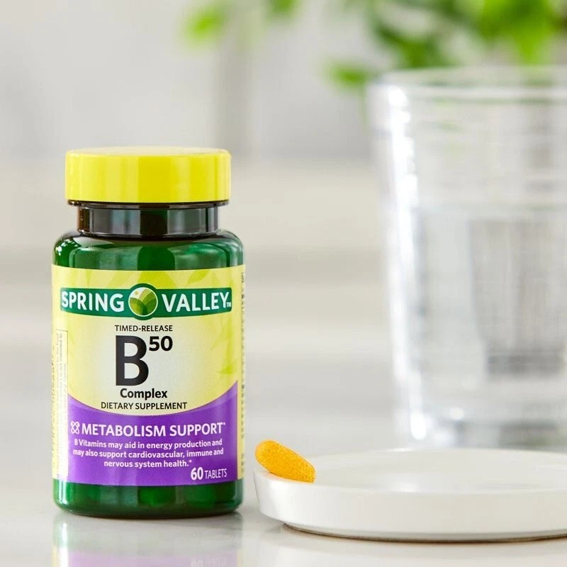 Spring Valley B-50 Complex Timed-Release Tablets Dietary Supplement, 60 C