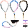 Landical 3 Pack Marble Silicone Beaded Phone Wrist Strap Cellphone