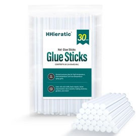 HHieratic Hot Glue Sticks,30 Pack Clear Glue Gun Sticks for DIY Art,Craft General Repairs,Festival Home Decoration（0.43x5.9 in）