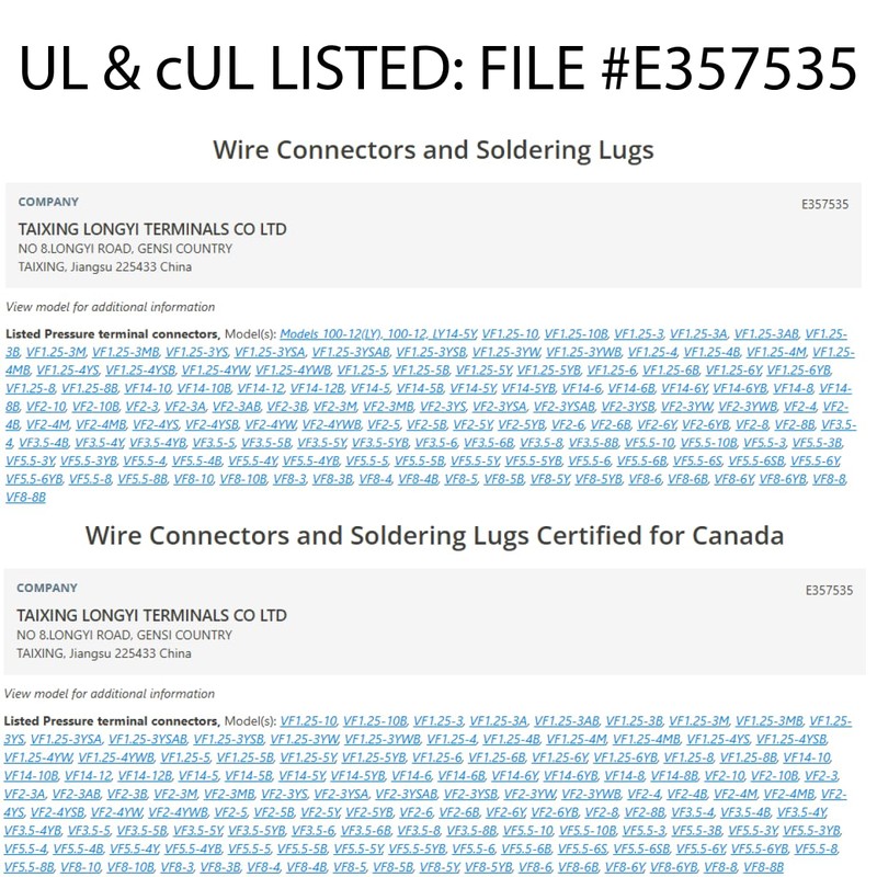 10PCS 6 AWG 1/4" M6 Insulated Fork Crimp Connector 88A