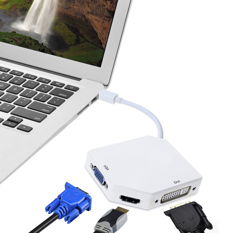 Mini DP to VGA/HDMI/DVI Conveter 3 In 1 1080P Video