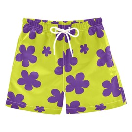 JUNZAN - Traje de baño abstracto del Día de la Independencia con estrellas para niños, de secado rápido, pantalones cortos de natación para niños y adolescentes, día festivo en la playa, 2T