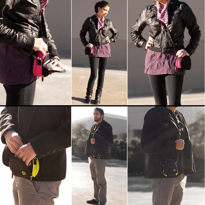 VanGoddy Mini Laurel Magenta Travel Camera Case Bag Pouch for