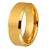 Crownal 6mm 8mm 18K Gold Tungsten Wedding Couple Bands Rings