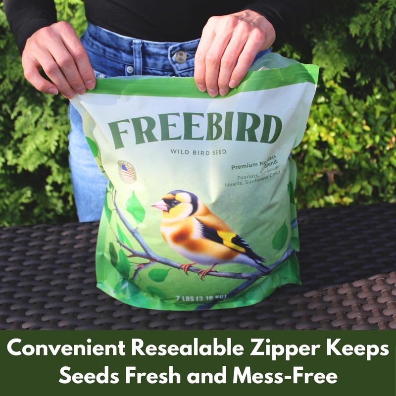 Premium No Mess Bird Seed by Freebird - Peanut Pieces,
