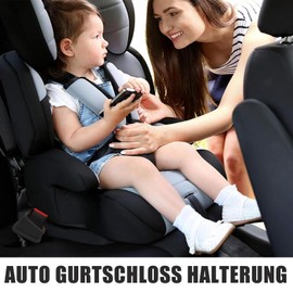 2 Stück Auto Gurtschloss Halterung, Auto Sicherheitsgurthalter, Abschnallschutz fürs Autozubehör, Sicherheitsgurt Halter für einfaches Anschnallen, Schwarz