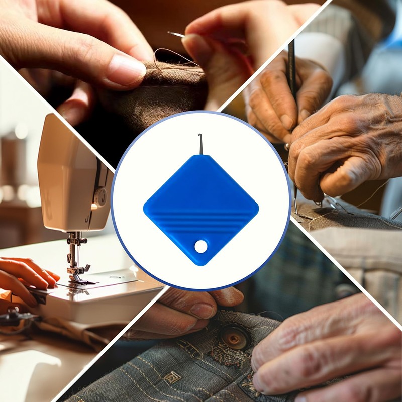 LB 2025 Sewing Machine Needle Threader 5Pc Blue Universal Square