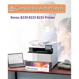 GLOBALVUE B230 B225 B235 Toner Cartridges 1 Pack (with Chip) Compatible with Xerox B230(006R04399 006R04400 006R04401) Toner Cartridges for Xerox B230 B225 B235 Printer