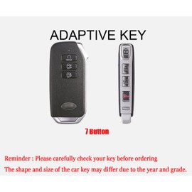 HIBEYO Key Case Fit for Kia Sportage Seltos 2021-2025 Fit for Kia Telluride 2021-2022 fit for Kia Sorento NIRO 2021-2023 fit for Kia K5 EV6 2021-2024 Accessories Key Fob Cover-C Keychain Black