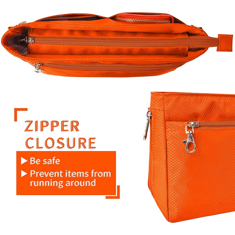 Vercord Expandable Nylon Handbag Purse Organizer Insert Liner Shaper Bag