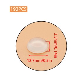 Wuyituart 192 Pcs Cabinet Bumper Dots Clear Soft Self Adhesive Rubber Bumpers Cylindrical Sticky Pads