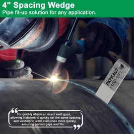 PKPKAUT 3PCS 4" Welding Wedge for Pipe Fitting and Metalwork – Precision Hardened Steel Gap Adjustment for Pipefitter Tools, TIG, Ironworker, Gutter Wedges, Pipe Fitting Tools, Metal Spacers