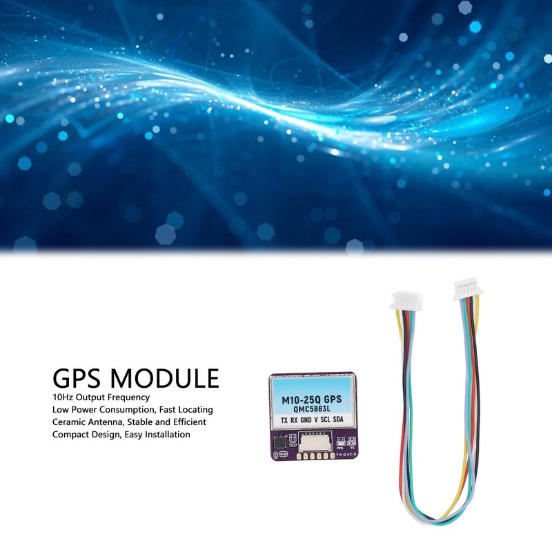M10-25Q GPS Module with QMC5883L Compass, Low Power Consumption, Compact