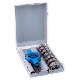 GSR Professional HSS Die Set, 8-Piece Set, 25 x 9 Die Holder & M3-M12 Die Set, Form B Pre-slotted, for Metric Thread, Male Thread, with Steel Cassette