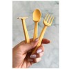 Constructive Eating 3-Piece Training Utensil Set - Sunshine Yellow Turtle