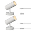 Aisilan 2 Pack LED White Plug in Spotlight with On/Off