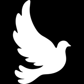 ANGDEST Dove Silhouette (White) (Set of 2) Premium Waterproof Vinyl Decal Stickers for Laptop Phone Accessory Helmet Car Window Bumper Mug Tuber Cup Door Wall Decoration