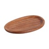 Captivating Wooden Snack Dessert Plate Irregular Oval Design Round Wooden