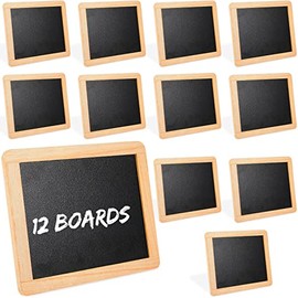 Small Slate Chalkboard Mini Chalk Board Small Chalkboard Mini Chalkboard Signs School Supplies for Classroom Party Home Office Wedding Birthday Decoration, 5 x 4 Inch (12 Pcs) (12 Pcs)