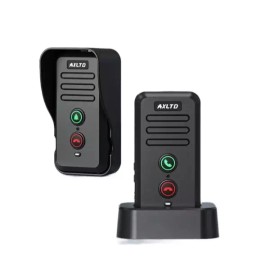 Interphone 인터폰 무선 차임벨 장거리 원격 대화 원거리 조절 블랙 도어벨 홈 [Q. T80 화이트 2 외부 단위 내부 장치] Intercom Wireless Chime Bell Long Range Remote Conversation Long Distance Control Black Doorbell Home [Q. T80 White 2 External Units Internal Device]