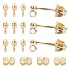 HOBBIESAY 100Pcs 18K Gold Plated Ball Post Earrings Plated Stud