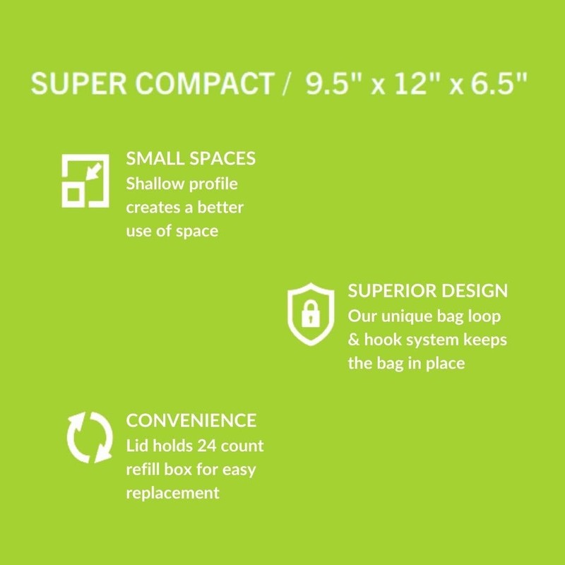 Rack Sack Super Compact Bathroom Garbage Can, Garbage Can with