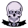 Dungeons And Dragons Game Brooch Skull Head With Dice Enamel