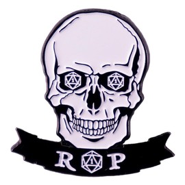 Dungeons And Dragons Game Brooch Skull Head With Dice Enamel Pin Badge Creative Gaming Brooch DND Dungeon Master Bag Clothes Button Badge Jewelry Gift for Friends Boys