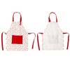 Kids Apron, Red Strawberry Printed Children Apron with Adjustable Neck