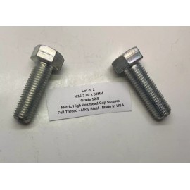 Metri-12 (Qty 2) M16-2.00 x 50 MM Perma Plate Metric High Hex Head Capscrew - Grade 12.9