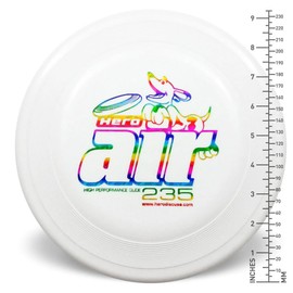 Hero Disc USA Hero Air 235 Dog Frisbee, Outdoor Dog Toy and Pet Frisbee, Lightweight Dog Flying Disc Pack of 2 (Yellow)