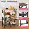 SWTYMIKI Kitchen Island Cart on Wheels - 4 Tier Rolling