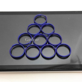 TIKING 10pcs/lots 0.55"/14mm Micro Titanium Ti Split Key Ring Keychain EDC Small Keyring Anodized Blue(14mm)