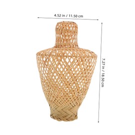 STOBAZA Bamboo Lampshade Wicker Lamp Shade Bamboo Light Cover Basket Light Fixture Weave Lampshade Light Shade Hanging Lampshade Lamp Shades