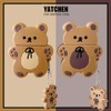 Yatchen Cute AirPod Pro Case,Kawaii 3D Cartoon Teddy Bear Soft