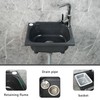 kitchen Single Bowl Utility Sink, Kitchen Wall-Mounted Sink 15.1 x