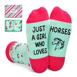 Zmart Funny Horse Gifts For Girls Teenager Horse Gifts For Kids Equestrian Gifts, Horse Socks For Girls 7-10 Years