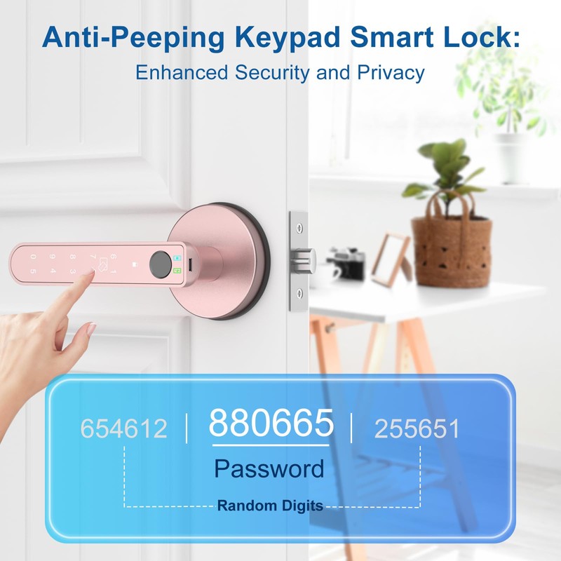 Gavdhe Fingerprint Door Lock Smart Fingerprint Door Knob with Keyless