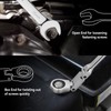 DISEN 12pcs Ratchet Wrenches Set Double Jointed, Metric Flex Head