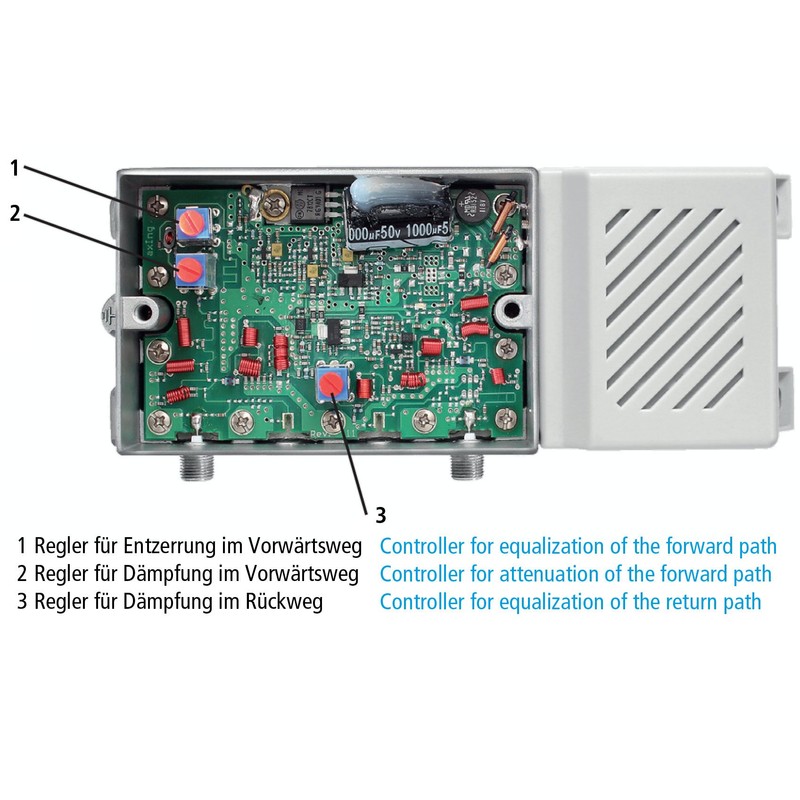 Axing BVS 13-69N House Connection Amplifier 30 dB Active Return