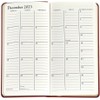 Graphic Image 2025 Pocket Datebook Planner, Week-at-a-view pages, Genuine Leather