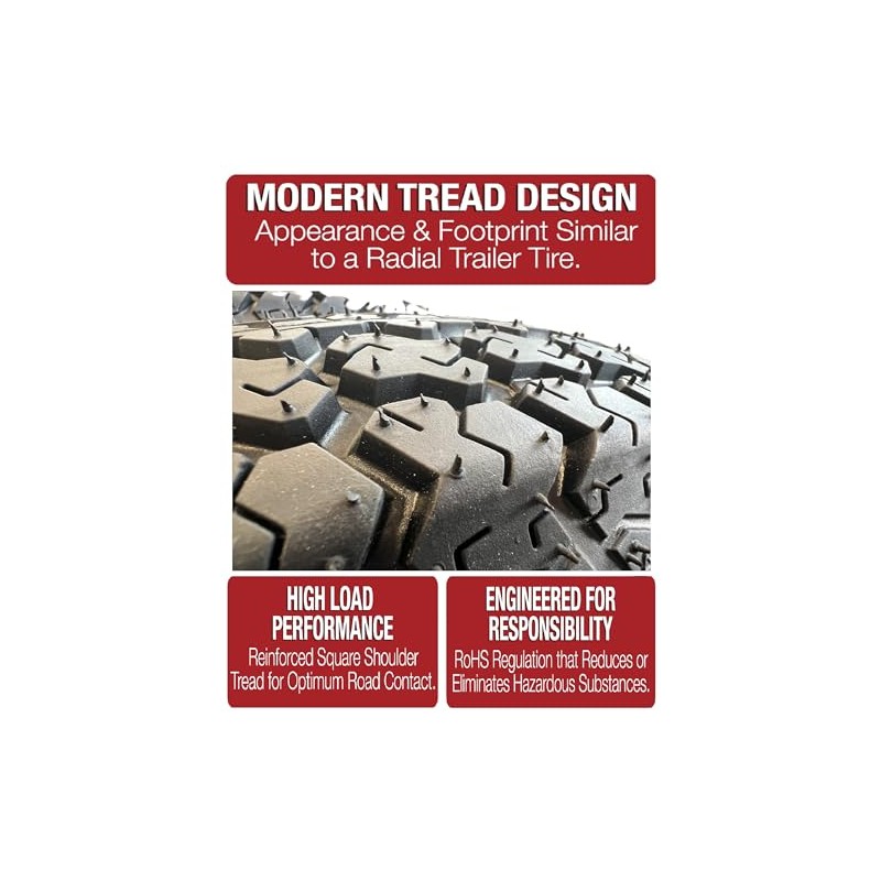 2-Pk Trailer Tire Rim ST205/75D15 15 in. Load C 5