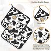 Cow Skin Pot Holder Set of 2,Heat Resistant Potholders Oven