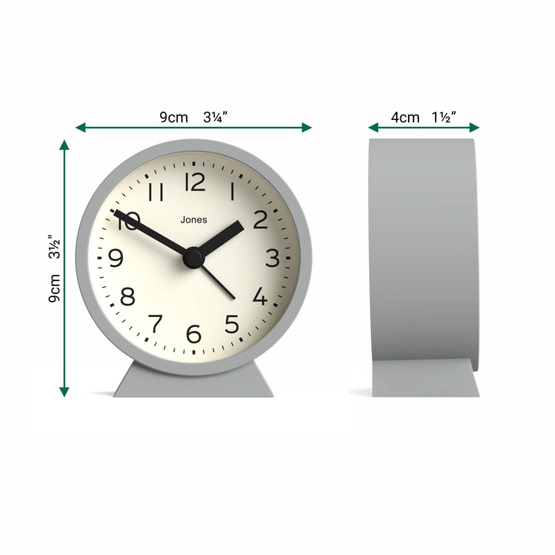 Jones Clocks® Midnight mini alarm clock | Contemporary design |