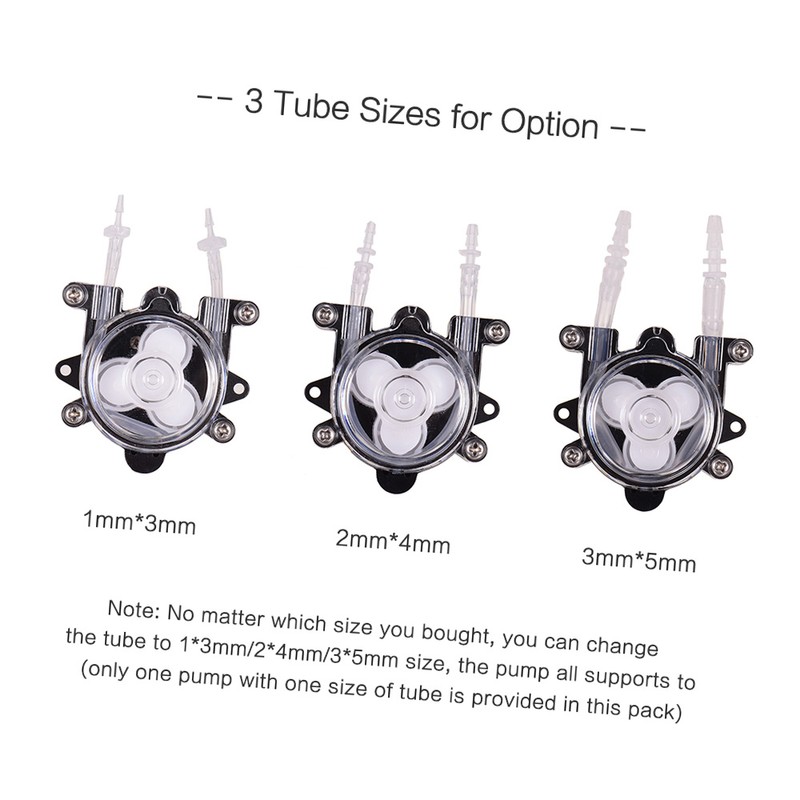 DC 6V DIY Dosing Pump Mini Peristaltic Dosing Head Self-Priming