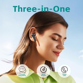 Language Translator Earbuds Two Way Real-time Translation in 134 Languages, HD Clear Calls, Noise Reduction for Travel Business Learning