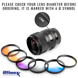 Ultimaxx 46MM Complete Lens Filter Accessory Kit: 6 Gradual Color Filters + UV CPL FLD + Macro Close Up Set (+1 +2 +4 +10)
