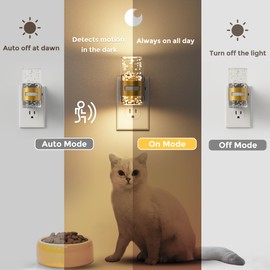 L LOHAS LED Motion Sensor Night Light,Dimmable Night Lights Plug into Wall, 2 Pack Acrylic Nightlight with 0-100 LM Adjustable Brightness, 3000K Plug in Night Light for Bathroom Hallway