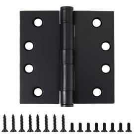 TDCHINGES Exterior 4x4 Inch Door Hinges 3.3mm Thick Heavy Duty Matte Black